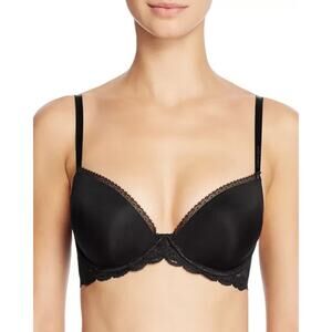 Calvin Klein Seductive Comfort Demi Lift Convertible Bra, Black, Size 30DD 1189